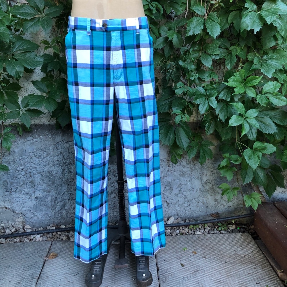 Loudmouth blue huge plaid golf pant 34/32